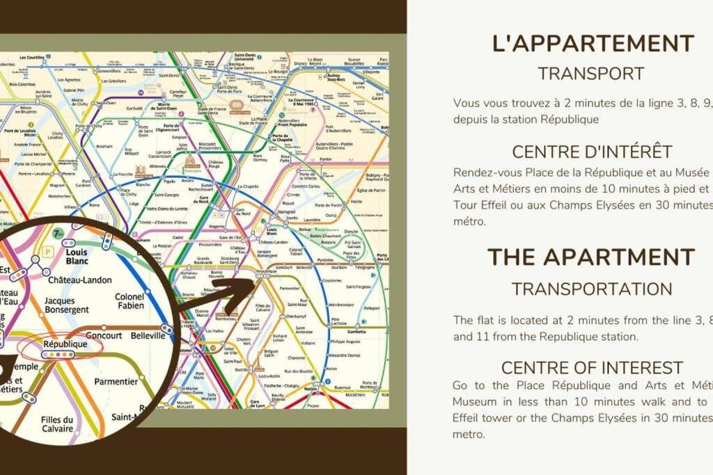 Appart 4Pers#1 Bedroom#Republique#Paris 3 Exteriér fotografie